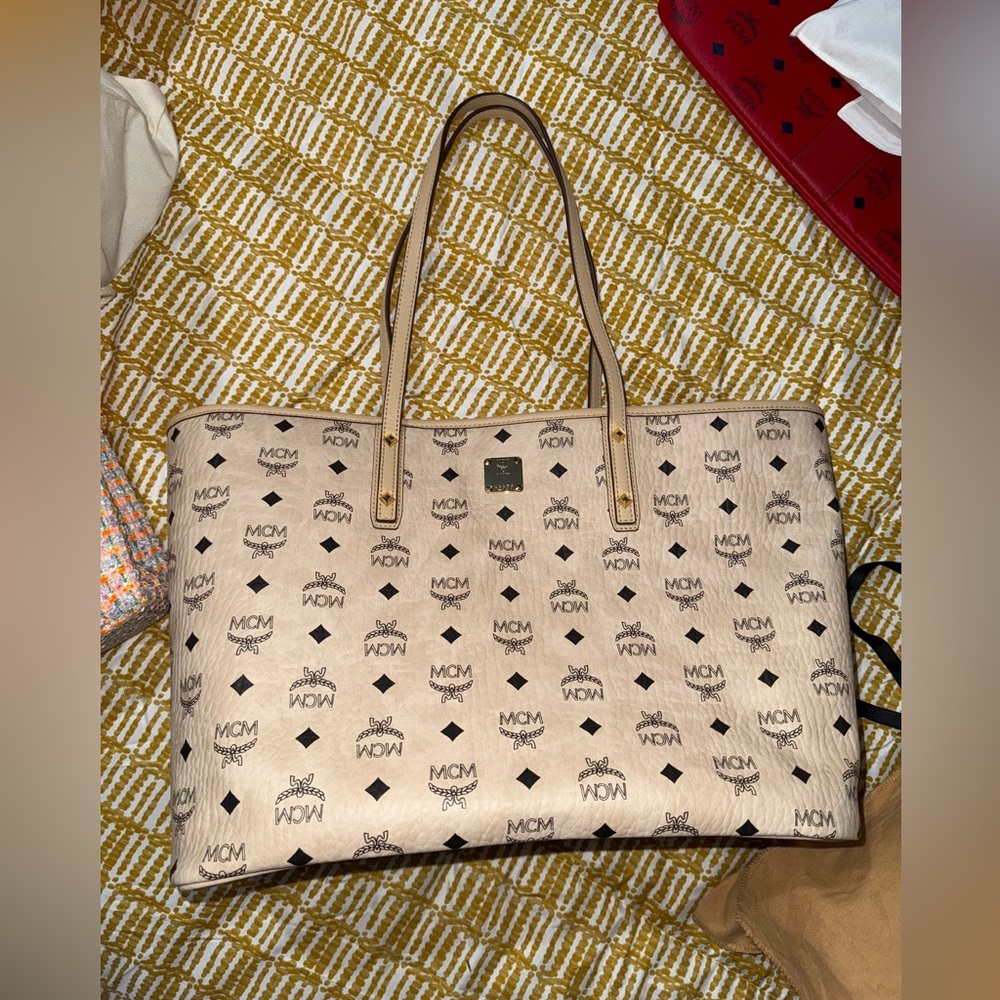 MCM Aren Monogram Tote